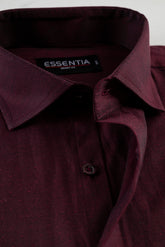 Classic Maroon Dobby Wave Shirt